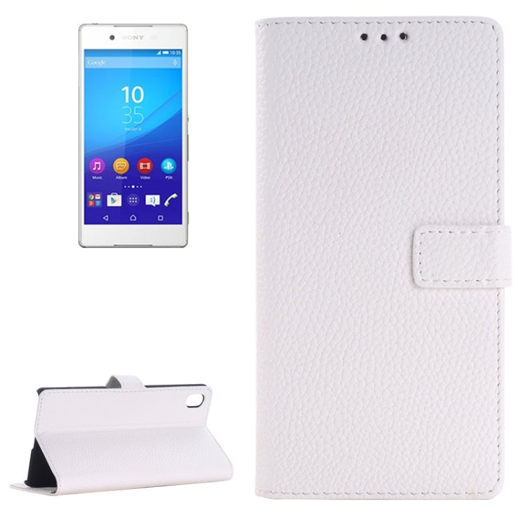 Litchi Texture Horizontal Flip Leather Case with Holder & Card Slots & Wallet for Sony Xperia Z4