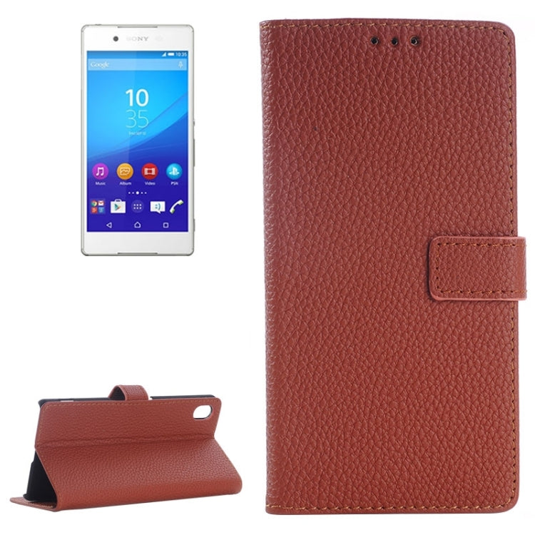 Litchi Texture Horizontal Flip Leather Case with Holder & Card Slots & Wallet for Sony Xperia Z4