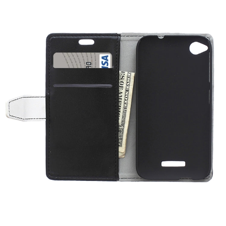 Crazy Horse Texture Horizontal Flip Color Matching Leather Case for HTC Desire 320