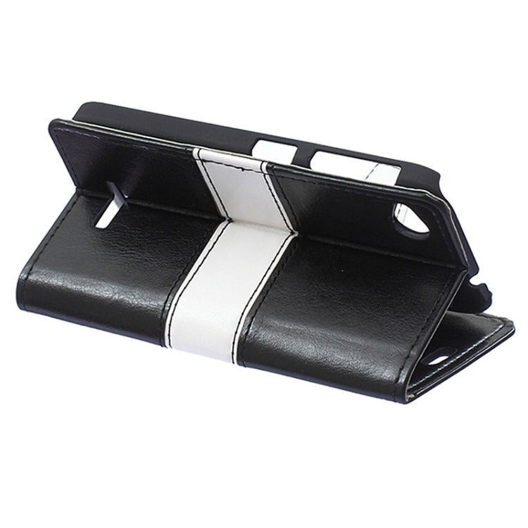 Crazy Horse Texture Horizontal Flip Color Matching Leather Case for HTC Desire 320