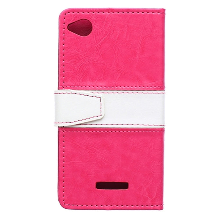 Crazy Horse Texture Horizontal Flip Color Matching Leather Case for HTC Desire 320
