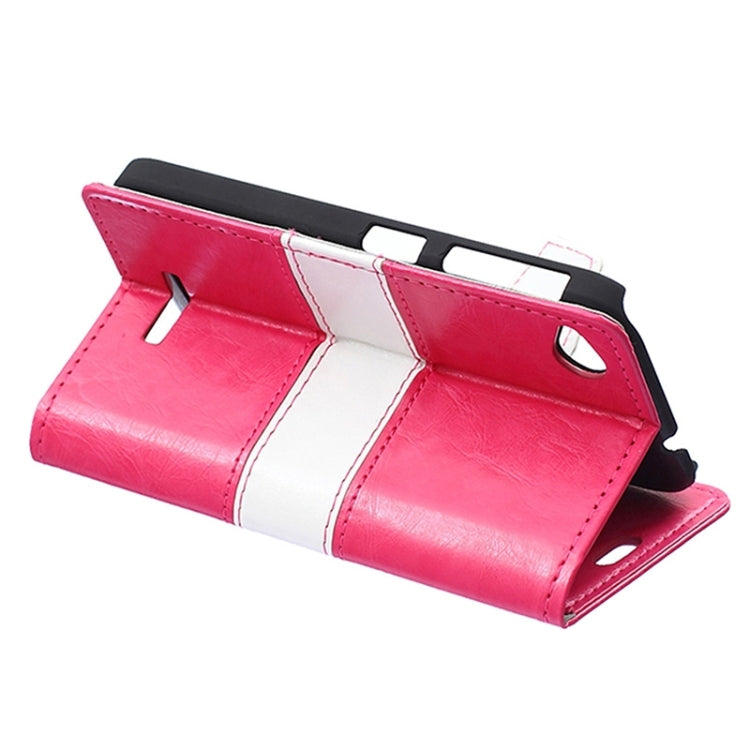 Crazy Horse Texture Horizontal Flip Color Matching Leather Case for HTC Desire 320