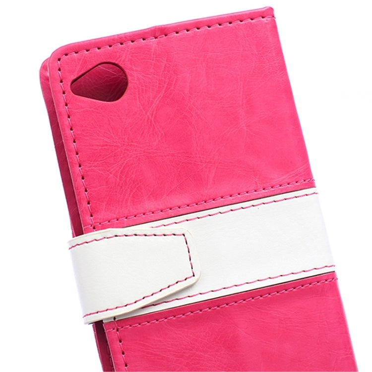 Crazy Horse Texture Horizontal Flip Color Matching Leather Case for HTC Desire 320