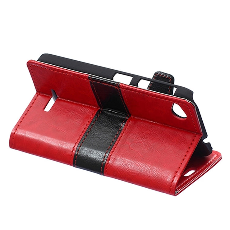 Crazy Horse Texture Horizontal Flip Color Matching Leather Case for HTC Desire 320