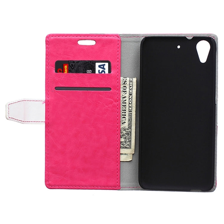 Crazy Horse Texture Horizontal Flip Color Matching Leather Case with Card Slots & Wallet & Holder for HTC Desire 626