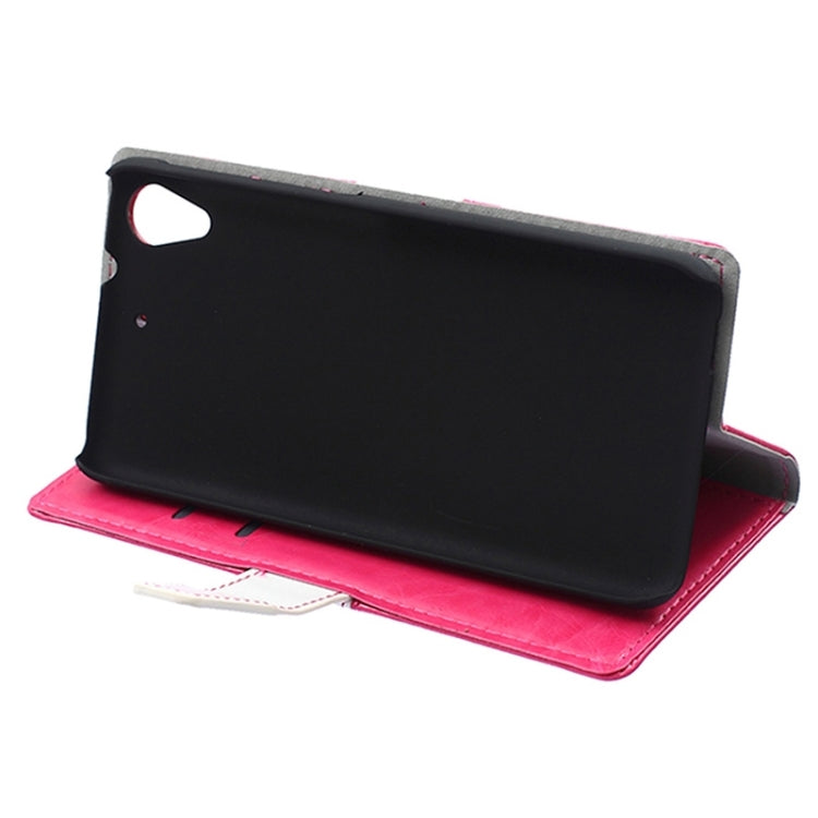 Crazy Horse Texture Horizontal Flip Color Matching Leather Case with Card Slots & Wallet & Holder for HTC Desire 626