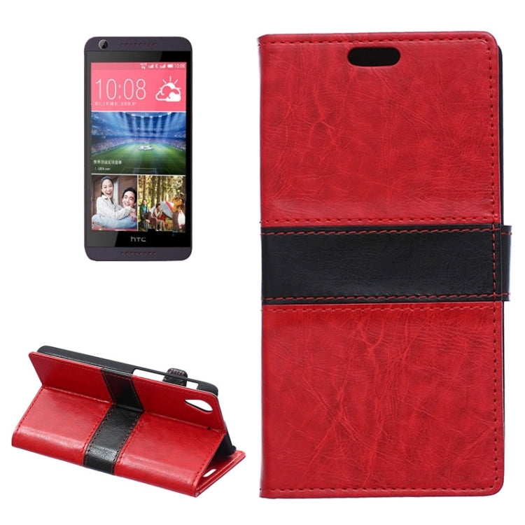 Crazy Horse Texture Horizontal Flip Color Matching Leather Case with Card Slots & Wallet & Holder for HTC Desire 626
