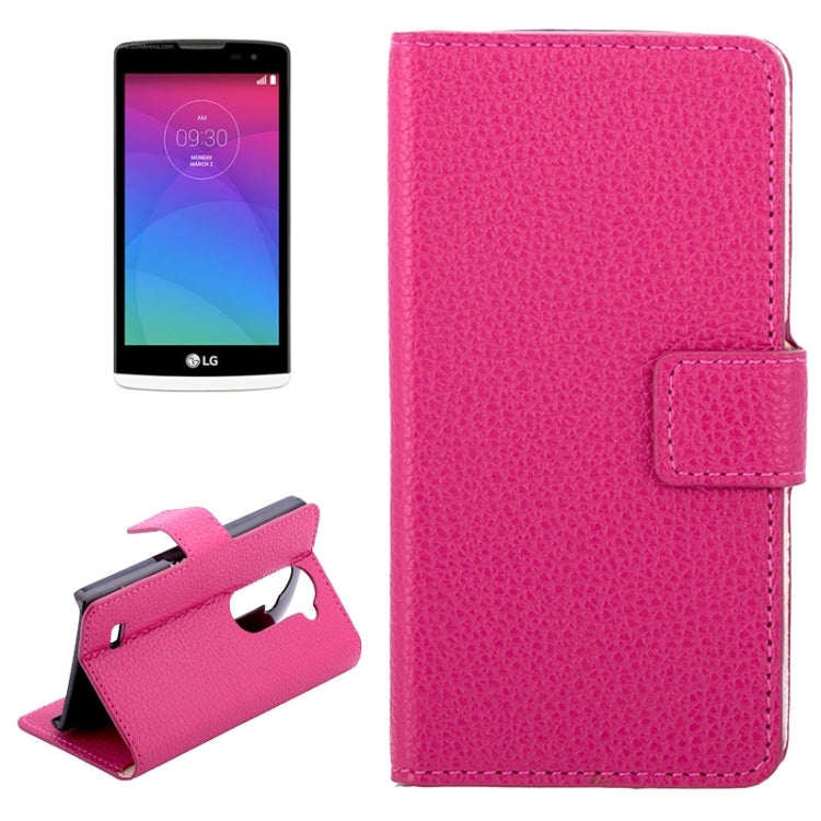 Litchi Texture Horizontal Flip Leather Case with Holder & Card Slots & Wallet for LG Leon / C40