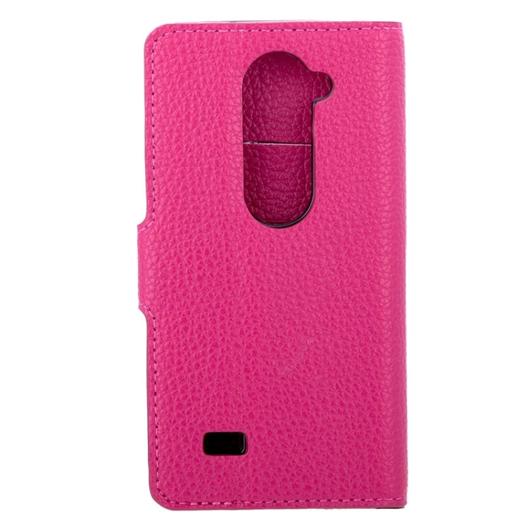 Litchi Texture Horizontal Flip Leather Case with Holder & Card Slots & Wallet for LG Leon / C40
