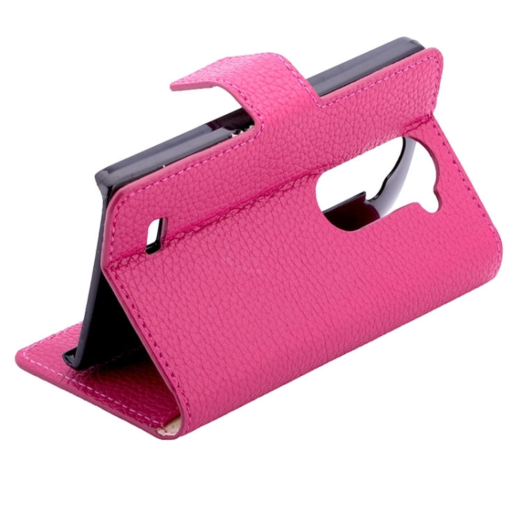 Litchi Texture Horizontal Flip Leather Case with Holder & Card Slots & Wallet for LG Leon / C40