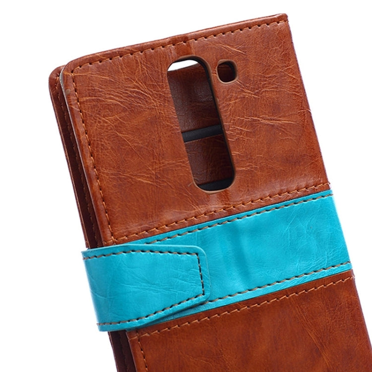 Crazy Horse Texture Horizontal Flip Color Matching Leather Case with Card Slots & Wallet & Holder for LG Magna
