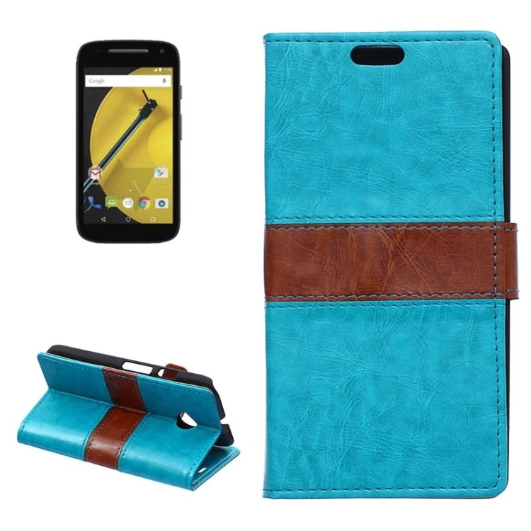 Crazy Horse Texture Horizontal Flip Color Matching Leather Case with Card Slots & Wallet & Holder for Motorola Moto E (2nd Gen.)