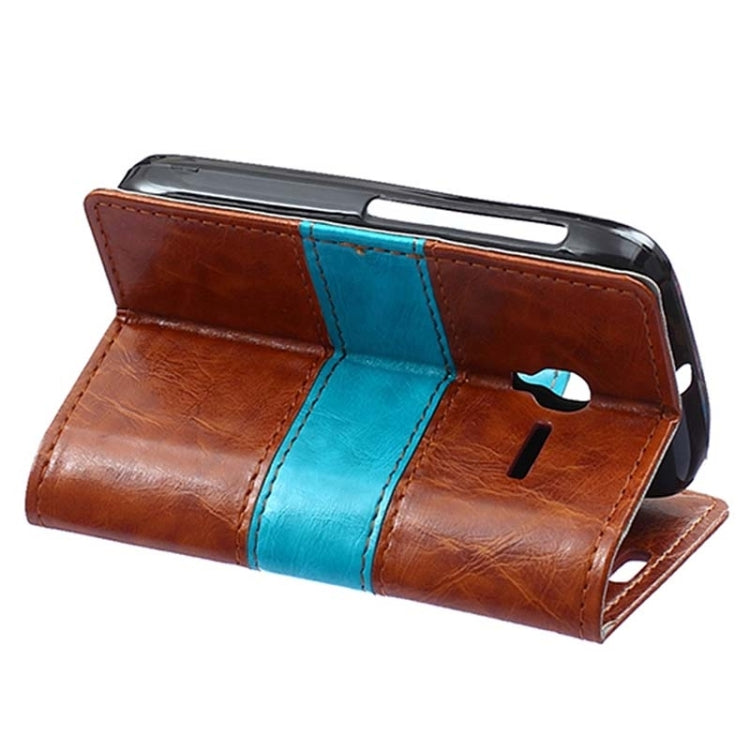 Crazy Horse Texture Horizontal Flip Color Matching Leather Case with Card Slots & Wallet & Holder for Alcatel OneTouch Pixi 3 / OT4009D