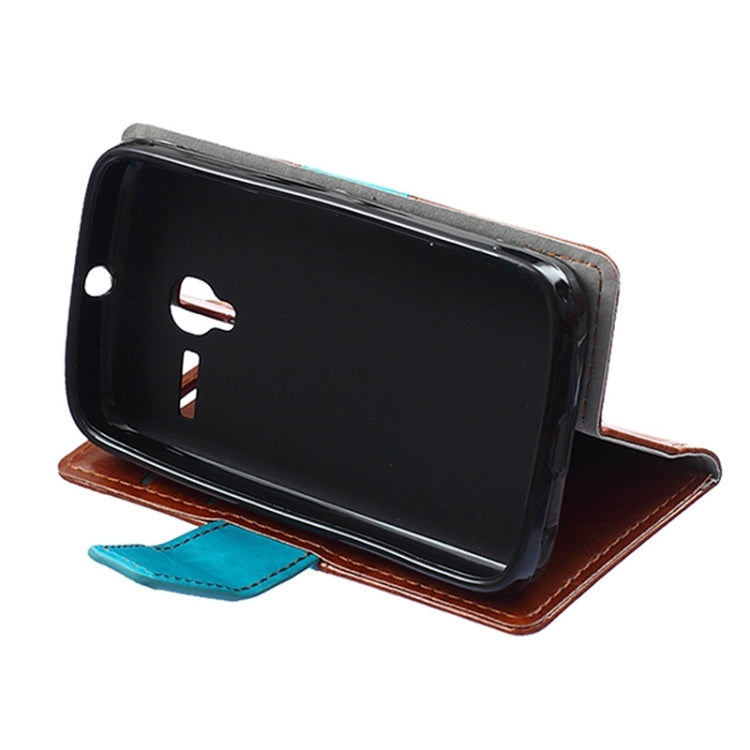 Crazy Horse Texture Horizontal Flip Color Matching Leather Case with Card Slots & Wallet & Holder for Alcatel OneTouch Pixi 3 / OT4009D