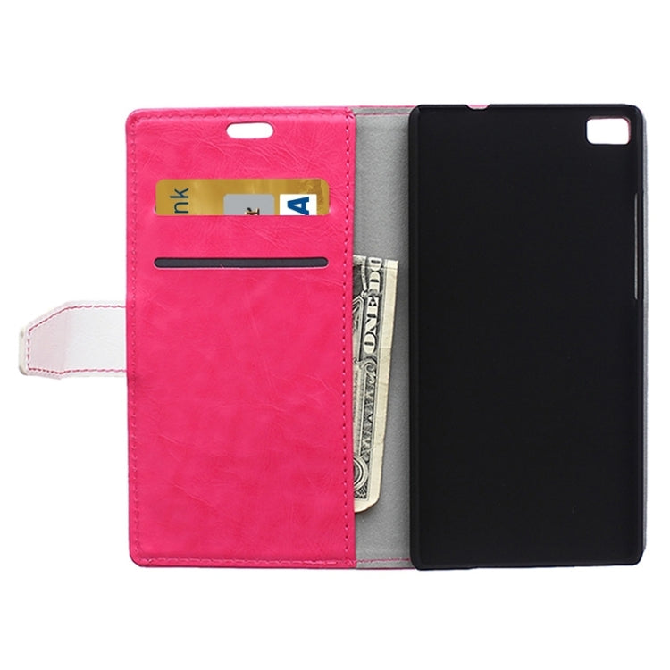 Crazy Horse Texture Horizontal Flip Color Matching Leather Case with Card Slots & Wallet & Holder for Huawei P8