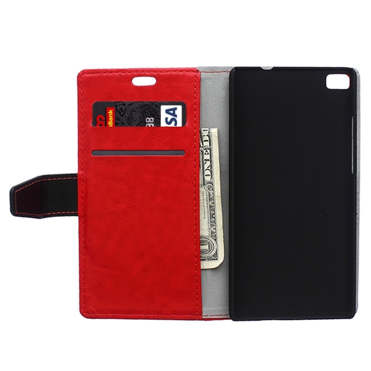 Crazy Horse Texture Horizontal Flip Color Matching Leather Case with Card Slots & Wallet & Holder for Huawei P8