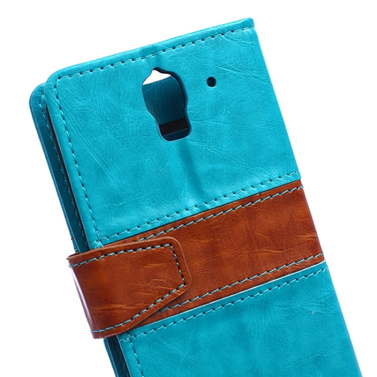 Crazy Horse Texture Horizontal Flip Color Matching Leather Case with Card Slots & Wallet & Holder for Huawei Y360