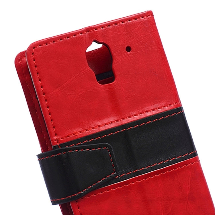 Crazy Horse Texture Horizontal Flip Color Matching Leather Case with Card Slots & Wallet & Holder for Huawei Y360