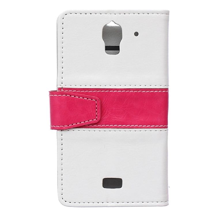Crazy Horse Texture Horizontal Flip Color Matching Leather Case with Card Slots & Wallet & Holder for Huawei Y360