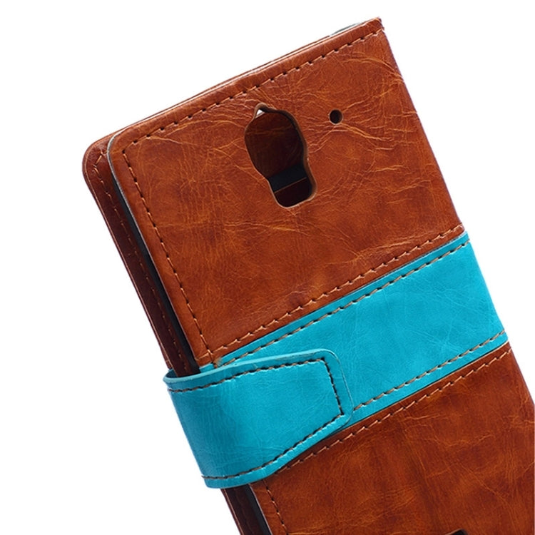 Crazy Horse Texture Horizontal Flip Color Matching Leather Case with Card Slots & Wallet & Holder for Huawei Y360
