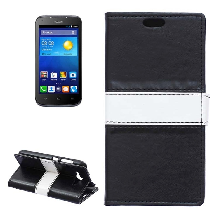 Crazy Horse Texture Horizontal Flip Color Matching Leather Case with Card Slots & Wallet & Holder for Huawei Ascend Y520