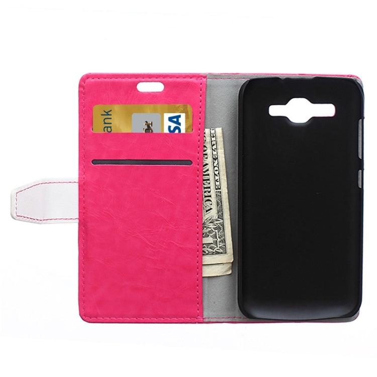 Crazy Horse Texture Horizontal Flip Color Matching Leather Case with Card Slots & Wallet & Holder for Huawei Ascend Y520