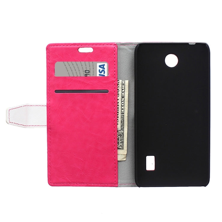 Crazy Horse Texture Horizontal Flip Color Matching Leather Case with Card Slots & Wallet & Holder for Huawei Ascend Y635