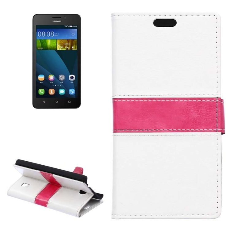 Crazy Horse Texture Horizontal Flip Color Matching Leather Case with Card Slots & Wallet & Holder for Huawei Ascend Y635