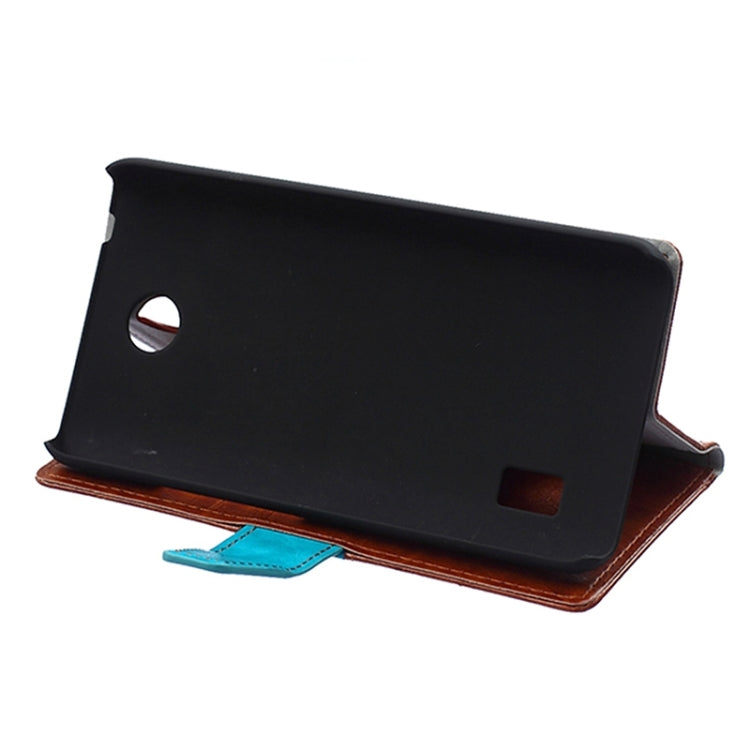 Crazy Horse Texture Horizontal Flip Color Matching Leather Case with Card Slots & Wallet & Holder for Huawei Ascend Y635