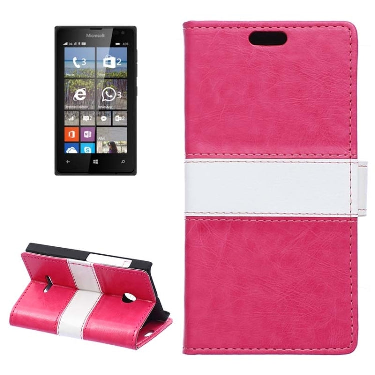 Crazy Horse Texture Horizontal Flip Color Matching Leather Case with Card Slots & Wallet & Holder for Microsoft Lumia 435