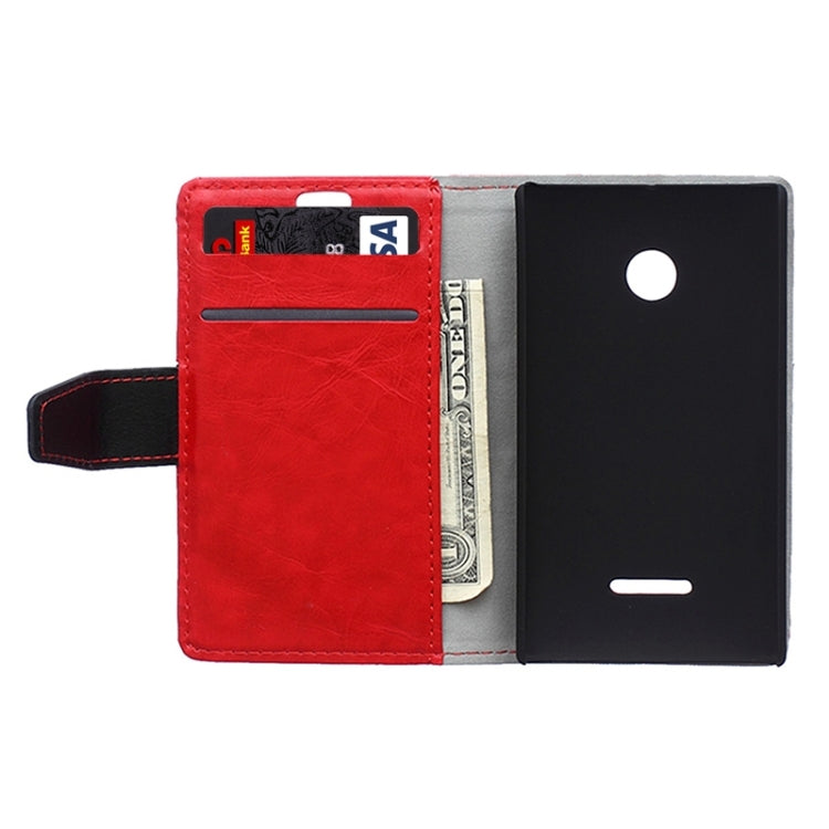 Crazy Horse Texture Horizontal Flip Color Matching Leather Case with Card Slots & Wallet & Holder for Microsoft Lumia 435