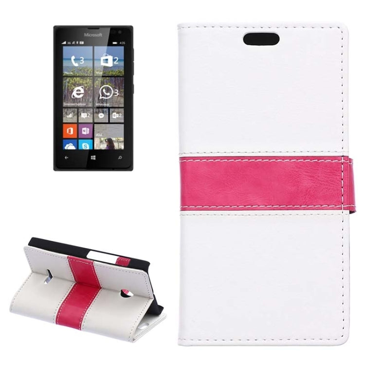 Crazy Horse Texture Horizontal Flip Color Matching Leather Case with Card Slots & Wallet & Holder for Microsoft Lumia 435