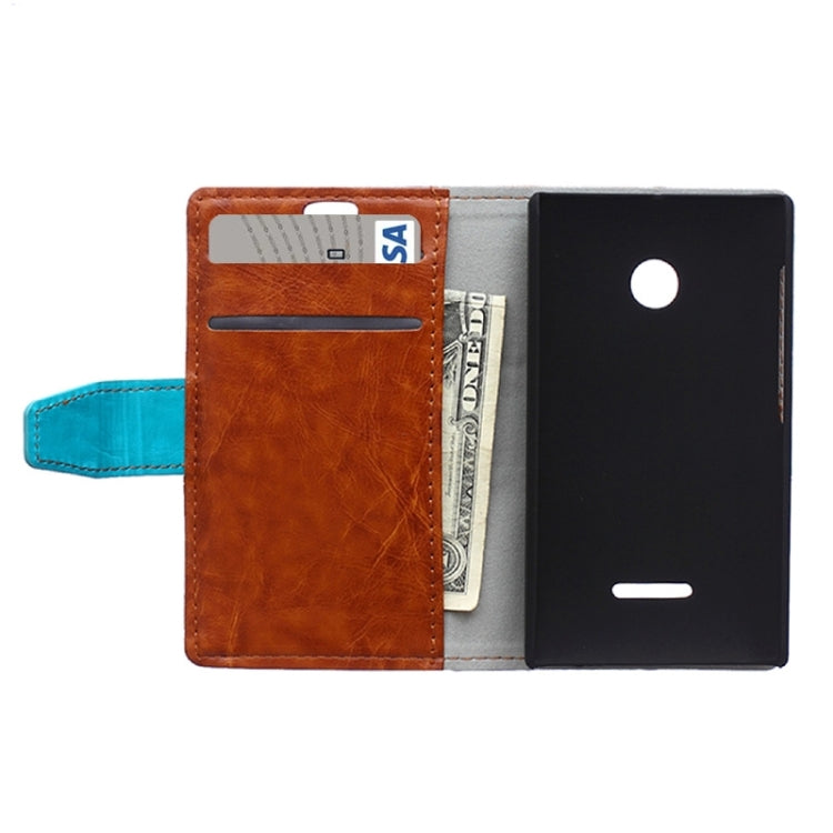 Crazy Horse Texture Horizontal Flip Color Matching Leather Case with Card Slots & Wallet & Holder for Microsoft Lumia 435