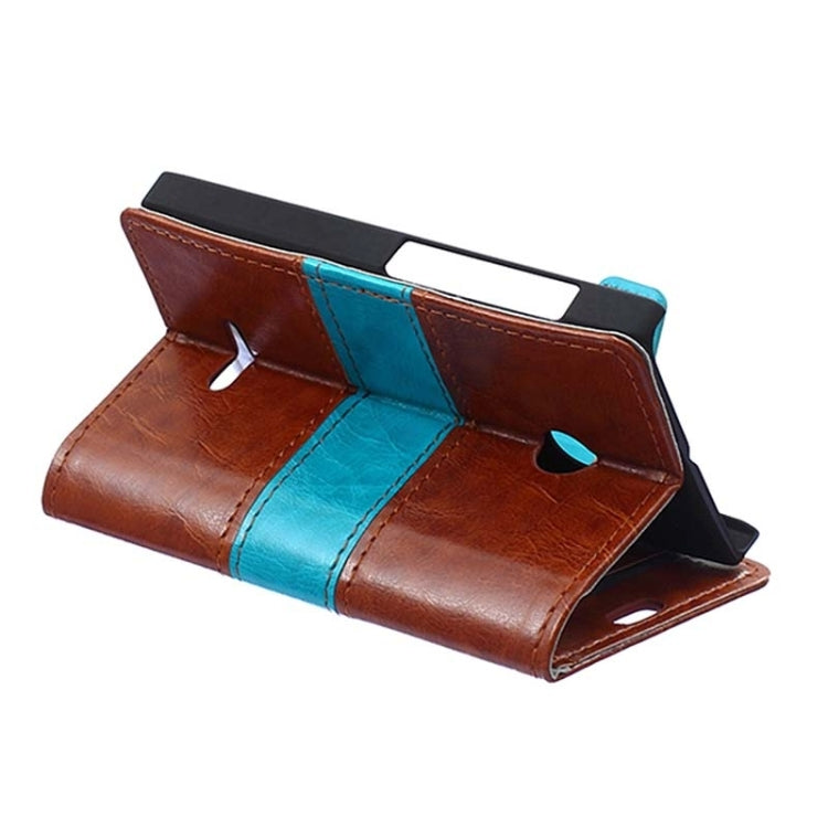 Crazy Horse Texture Horizontal Flip Color Matching Leather Case with Card Slots & Wallet & Holder for Microsoft Lumia 435