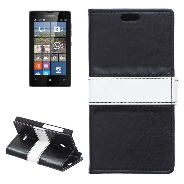 Crazy Horse Texture Horizontal Flip Color Matching Leather Case with Card Slots & Wallet & Holder for Microsoft Lumia 532