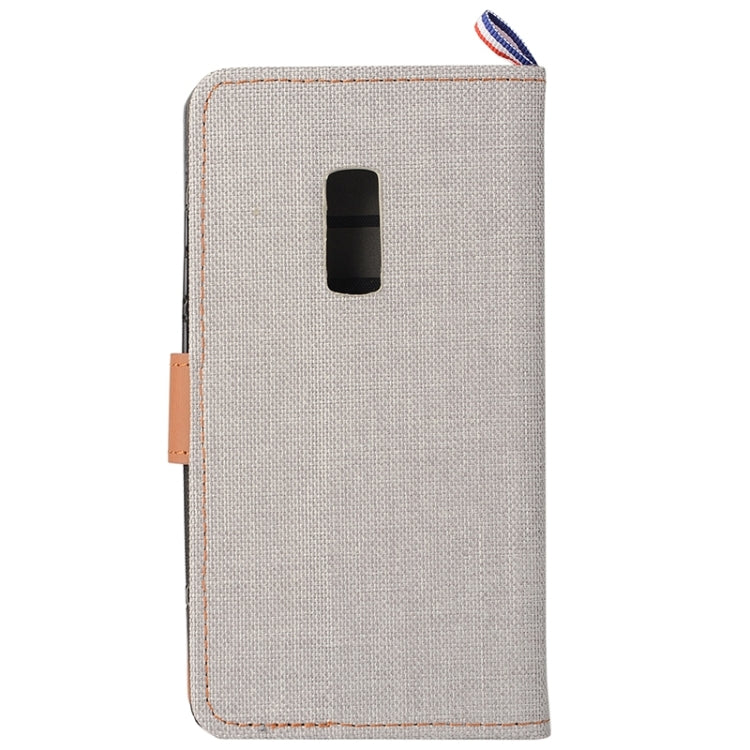 Denim Texture Horizontal Flip Leather Case with Magnetic Snap & Card Slots & Holder & Sling for OnePlus Two
