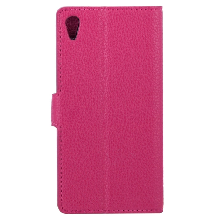 Litchi Texture Horizontal Flip Magnetic Buckle Leather Case with Card Slots & Wallet & Holder for Sony Xperia Z3+