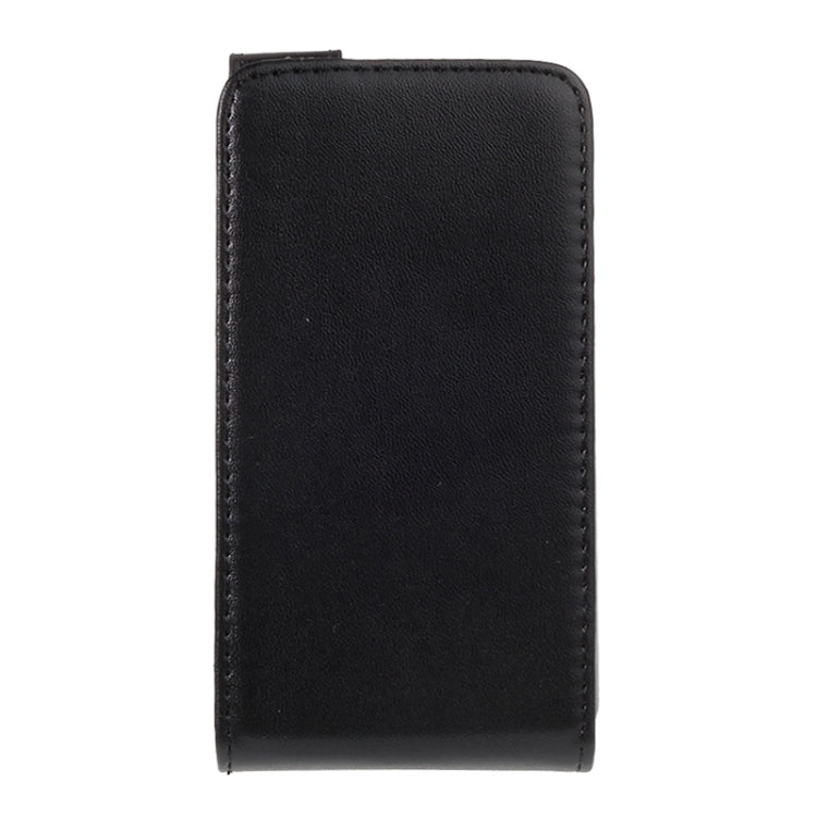 Vertical Flip Magnetic Snap Leather Case for Motorola XT626(Black)