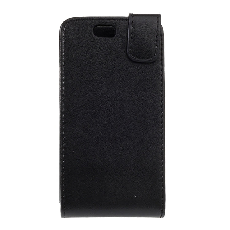 Vertical Flip Magnetic Snap Leather Case for Motorola XT626(Black)