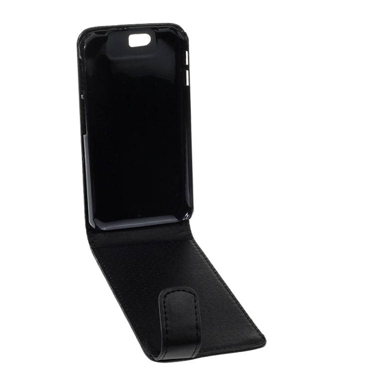 Vertical Flip Magnetic Snap Leather Case for Motorola XT626(Black)