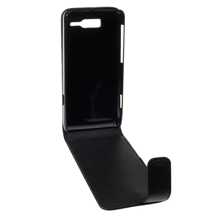 Vertical Flip Magnetic Snap Leather Case for Motorola Droid Razr M / XT907 / XT890 / X905(Black)