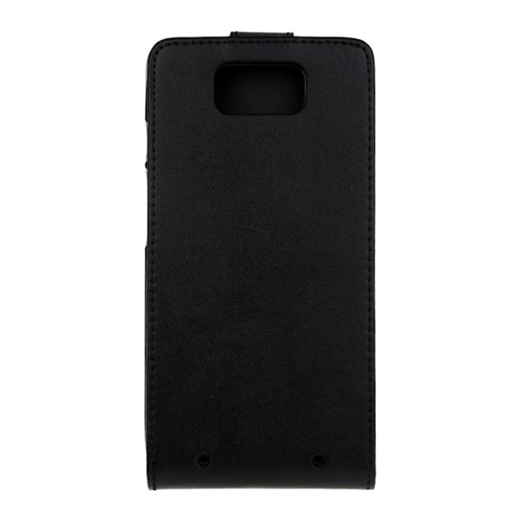 Vertical Flip Magnetic Snap Leather Case for Motorola DROID Turbo / XT1254(Black)