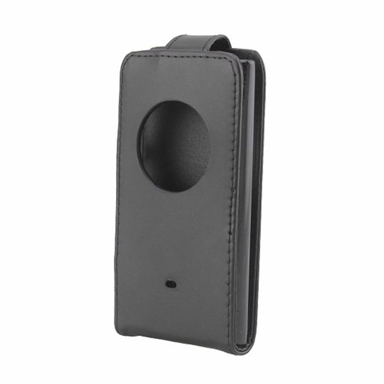 Vertical Flip Magnetic Snap Leather Case for Nokia Lumia 1020(Black)