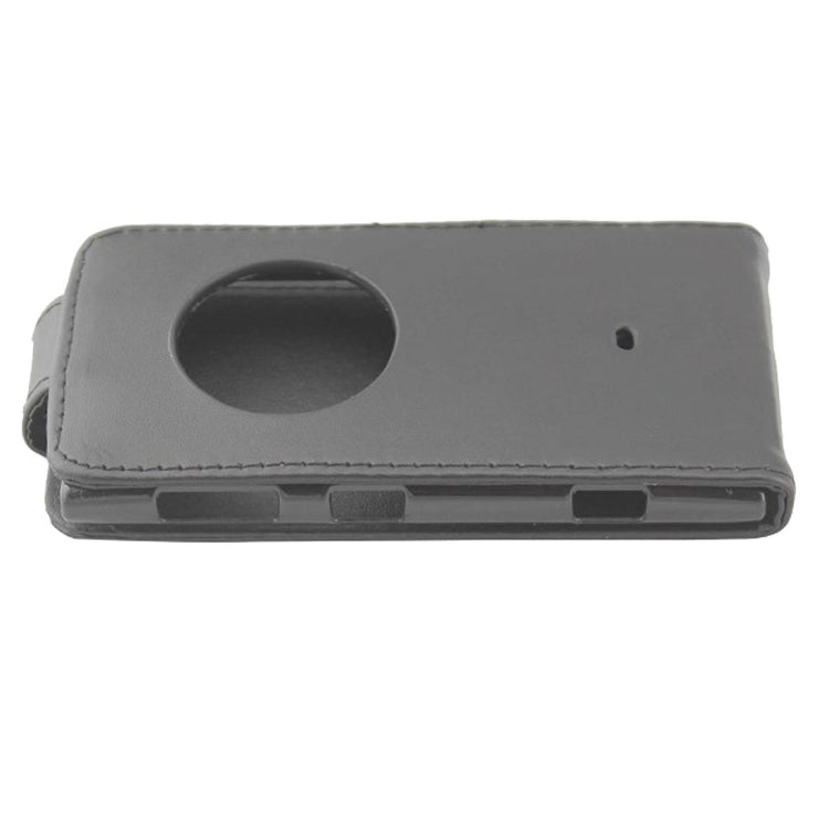 Vertical Flip Magnetic Snap Leather Case for Nokia Lumia 1020(Black)