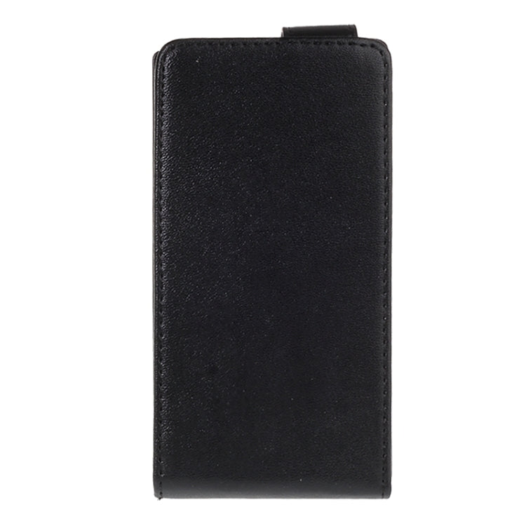 Vertical Flip Magnetic Snap Leather Case for Nokia Lumia 525(Black)