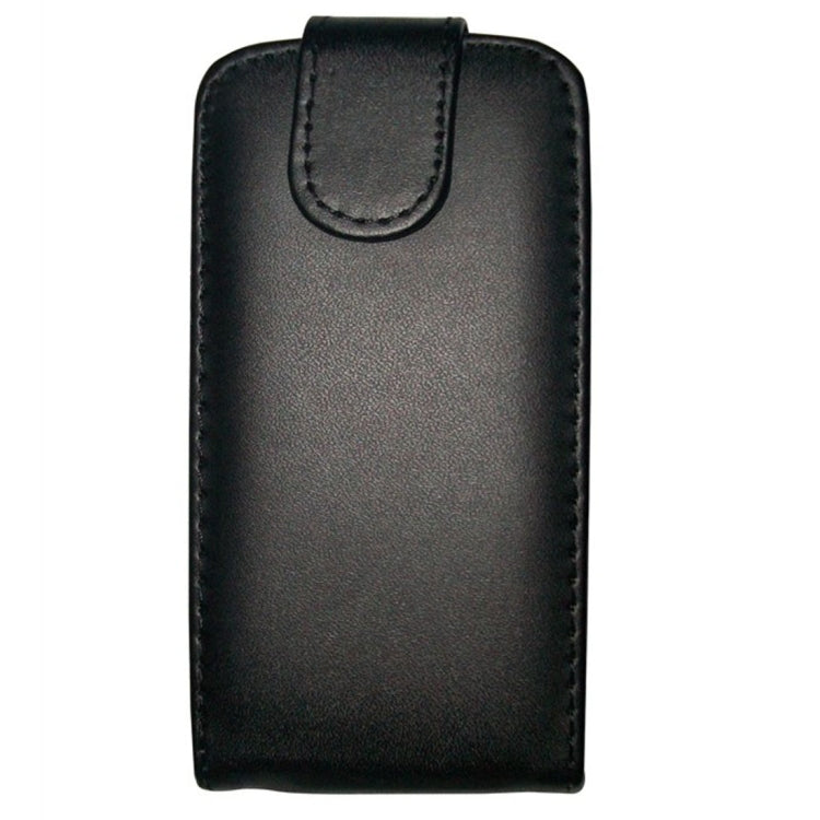 Vertical Flip Magnetic Snap Leather Case for Nokia Lumia 610(Black)