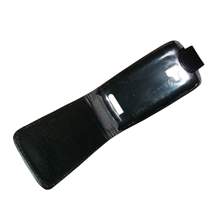 Vertical Flip Magnetic Snap Leather Case for Nokia Lumia 610(Black)