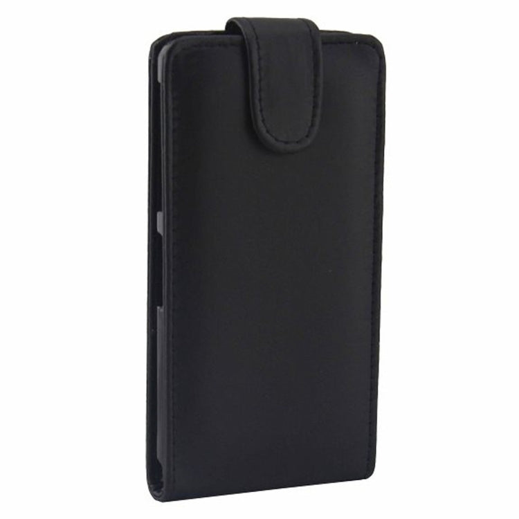 Vertical Flip Magnetic Snap Leather Case for Sony Xperia Z2 / L50w(Black)