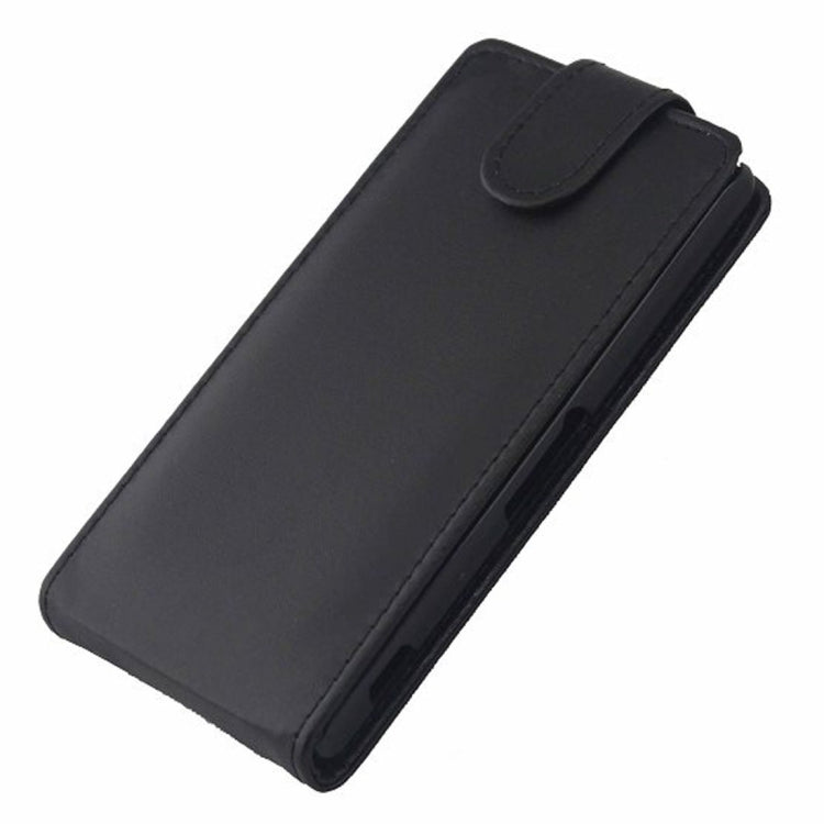 Vertical Flip Magnetic Snap Leather Case for Sony Xperia Z2 / L50w(Black)