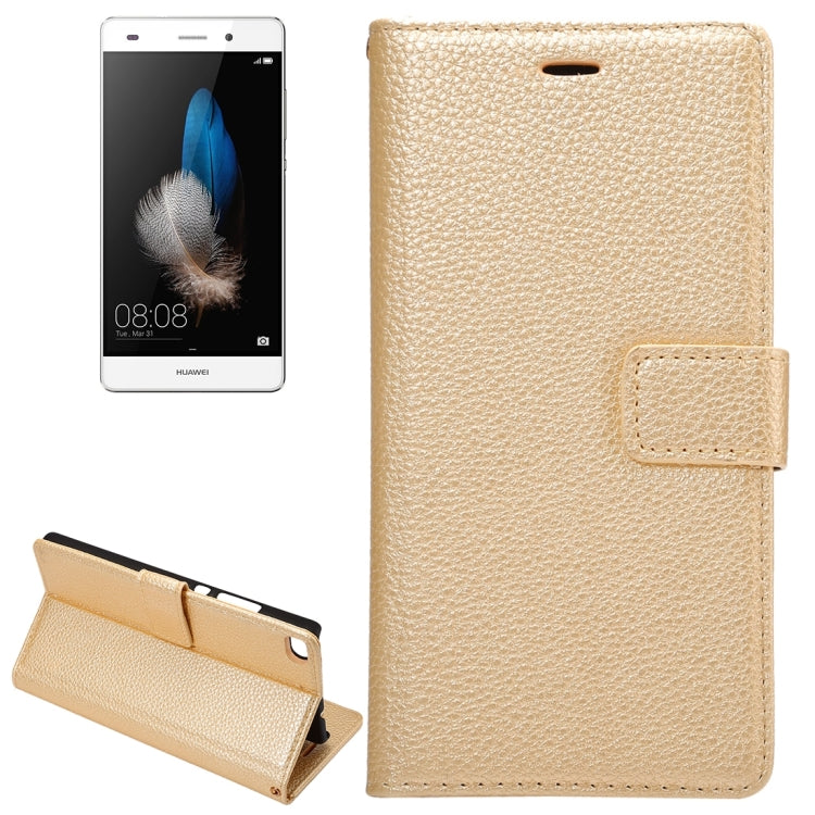 For Huawei P8 Standard Edition, Litchi Texture Leather Case with Card Slots & Holder & Wallet & Photo Frame & Lanyard